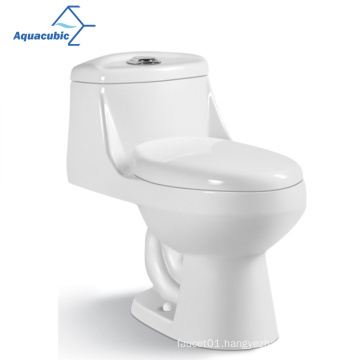 Aquacubic Water Saving Cupc Watersense Certified Floor Mounted One Elongated One Piece Ceramic Toliet WC Toilet